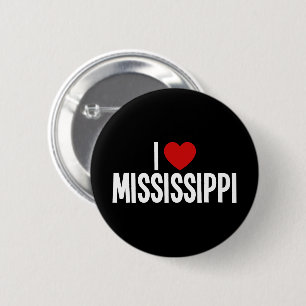 I Love Mississippi • I Heart Mississippi Round 2 Inch Round Button