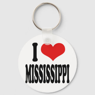 I Love Mississippi Keychain