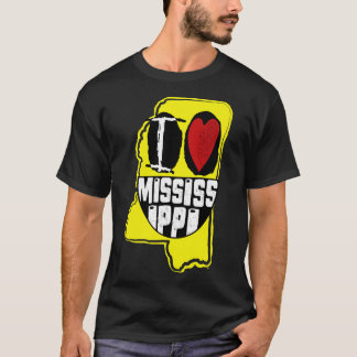 I Love Mississippi Smiling Happy Face T-Shirt
