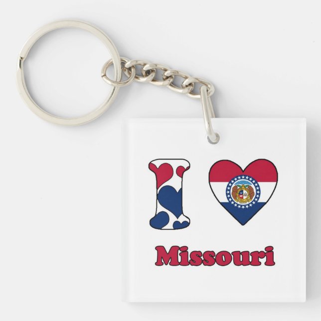 I love Missouri Keychain (Front)