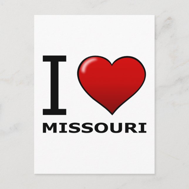 I LOVE MISSOURI POSTCARD (Front)