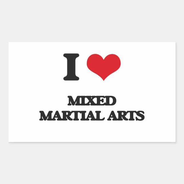 I Love Mixed Martial Arts Sticker (Front)