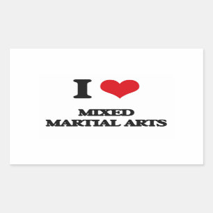 I Love Mixed Martial Arts Sticker