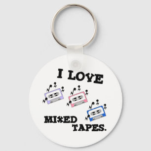 I Love Mixed Tapes Keychain