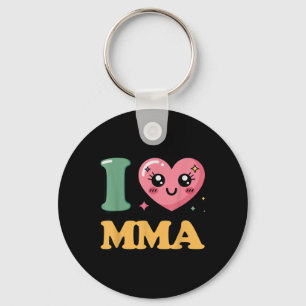I Love MMA Keychain