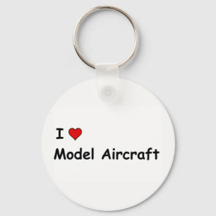 I Love Model Aircraft Keychain