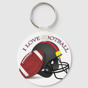 I love modern elegant trendy football keychain