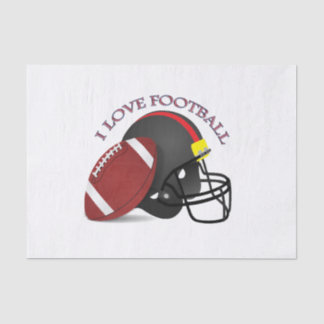 I love modern elegant trendy football tissue paper