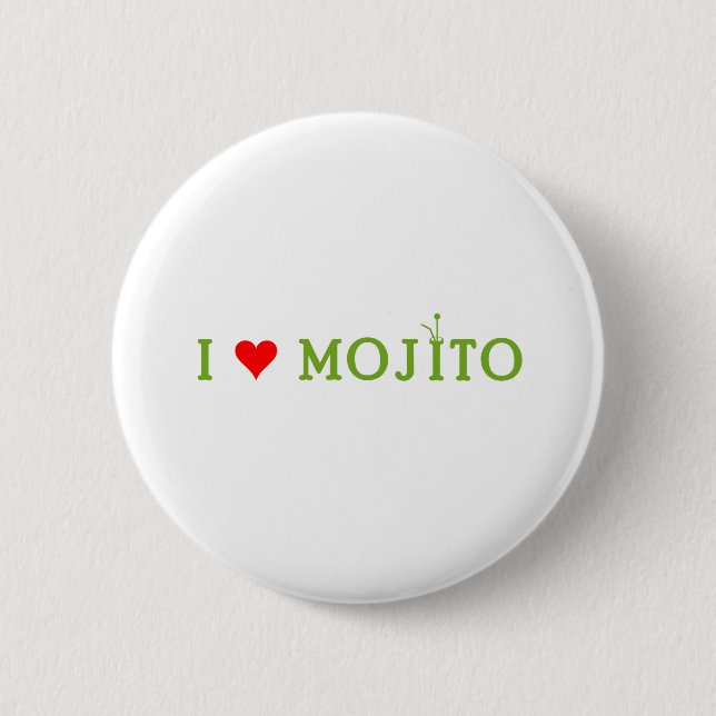 I Love Mojito 2 Inch Round Button (Front)