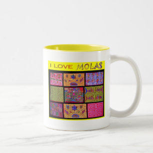 I Love Molas: Quilt Two-Tone Coffee Mug