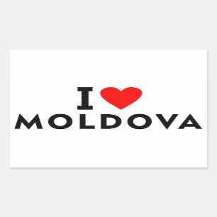 I love Moldova country like heart travel tourism Sticker