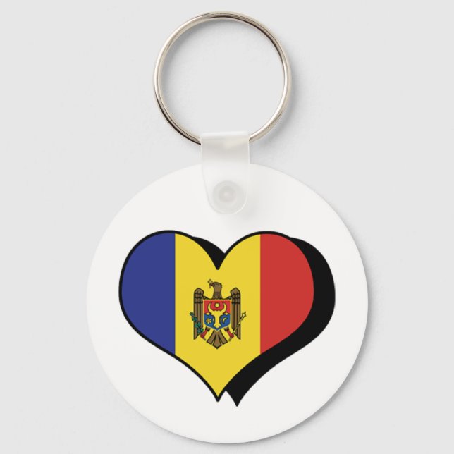 I Love Moldova Keychain (Front)
