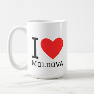 I love moldova square sticker coffee mug