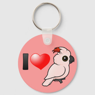 I Love Moluccan Cockatoos Keychain