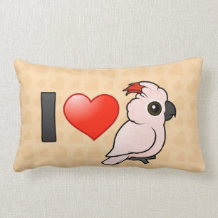 I Love Moluccan Cockatoos Lumbar Pillow