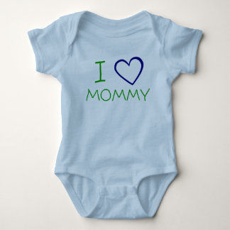 I love Mom (boys) Baby Bodysuit