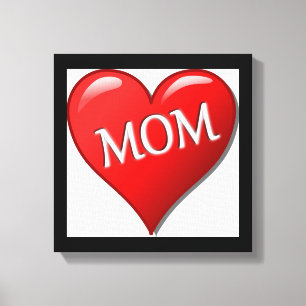 I LOVE MOM CANVAS PRINT