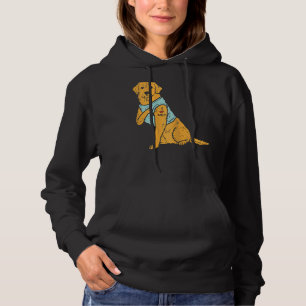 I Love Mom Golden Retriever Labrador Dog Women Hoodie