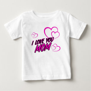 I Love Mom” Kids T-Shirt – Cute Heart Design Toddl