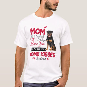 I Love Mom Rottweiler Dog Mom Mother Day Dog Lover T-Shirt