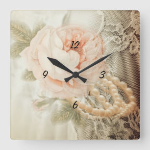 I love mom series square wall clock