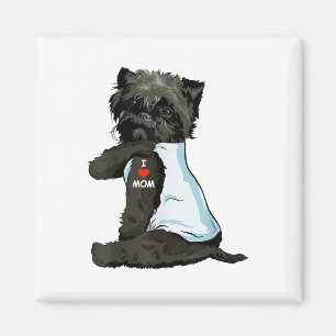 I Love Mom Tattoo Affenpinscher Mom Dog Lover Wome Magnet