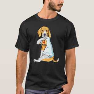 I Love Mom Tattoo Beagle Mom Dog Women T-Shirt