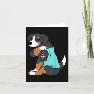 I Love Mom Tattoo Bernese Mountain Dog Funny Mothe Card