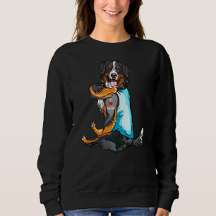 I Love Mom Tattoo Bernese Mountain Mom Dog Women Sweatshirt