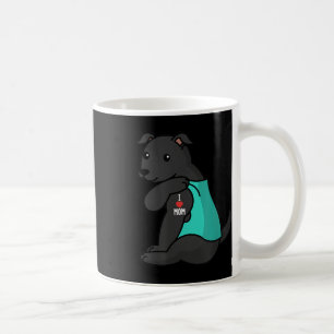 I Love Mom Tattoo Black Dog Mother  Coffee Mug