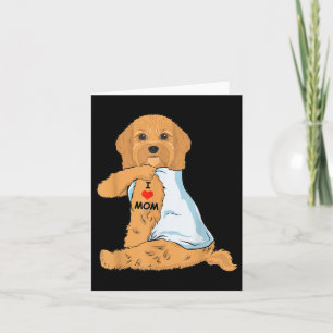I Love Mom Tattoo Cavoodle Mom Dog Lover Women Card