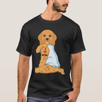 I Love Mom Tattoo Cavoodle Mom Dog Lover Women T-Shirt
