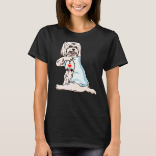 I Love Mom Tattoo Coton De Tulear Mom Dog Women T-Shirt