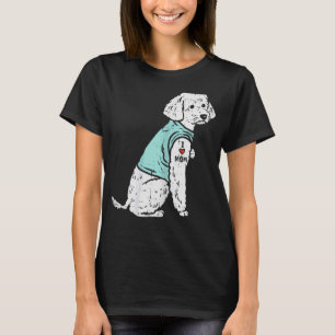 I Love Mom Tattoo Cute Pet Dog Owner  Women T-Shirt
