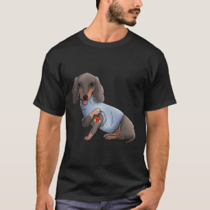 I Love Mom Tattoo Dachshund Mom Mother S Day T-Shirt