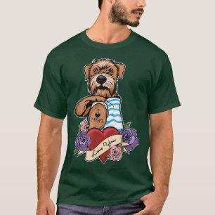 I Love Mom Tattoo Design I SoftCoated Wheaten Terr T-Shirt