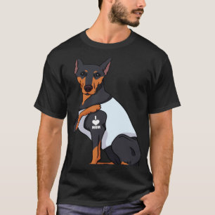 I Love Mom Tattoo Doberman Dog Mother s Day T-Shirt