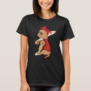 I Love Mom Tattoo Funny Chihuahua Dog Wearing T-Shirt