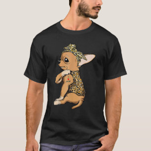 I Love Mom Tattoo Funny Chihuahua Dog With Bandana T-Shirt