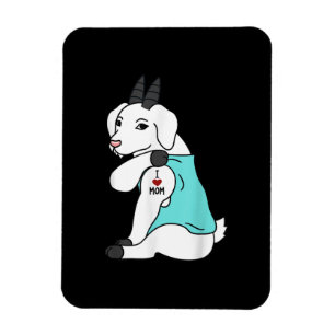 I Love Mom Tattoo Goat Funny Mors Day Pet Magnet