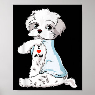 I Love Mom Tattoo Havanese Mom Dog Lover Women Poster