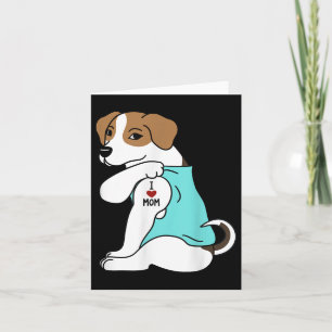 I Love Mom Tattoo Jack Russell Terrier Mothers Day Card