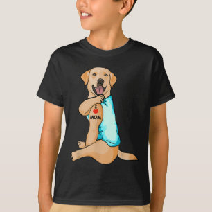 I Love Mom Tattoo Labrador Mom Dog Lover Women T-Shirt