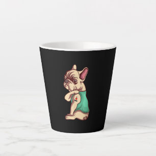 I Love Mom Tattoo Lover Funny French Bulldog Gift Latte Mug