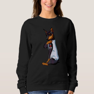 I Love Mom Tattoo Manchester Terrier Mom Dog  Wome Sweatshirt