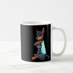 I Love Mom Tattoo Miniature Pinscher Mom Dog Lover Coffee Mug