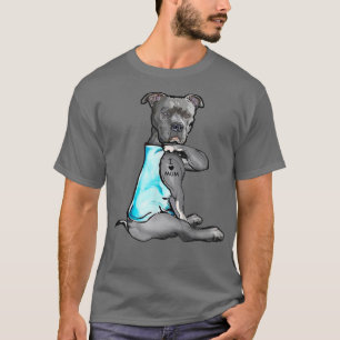 I Love Mom Tattoo Pitbull Dog Lover Women Gift Pit T-Shirt