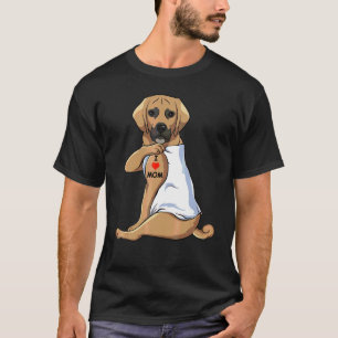 I Love Mom Tattoo Puggle Mom Dog Women T-Shirt