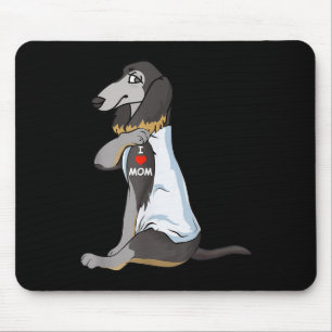 I Love Mom Tattoo Saluki Mom Dog Lover Women Mouse Pad