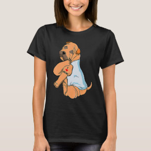 I Love Mom Tattoo Shar Pei Mom Dog Mother's Day T-Shirt